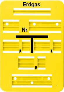 Leerschild Form A - Erdgas