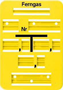 Leerschild Form A - Ferngas